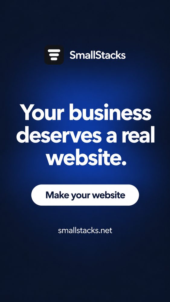 Vertical story ad: your business deserves a real website