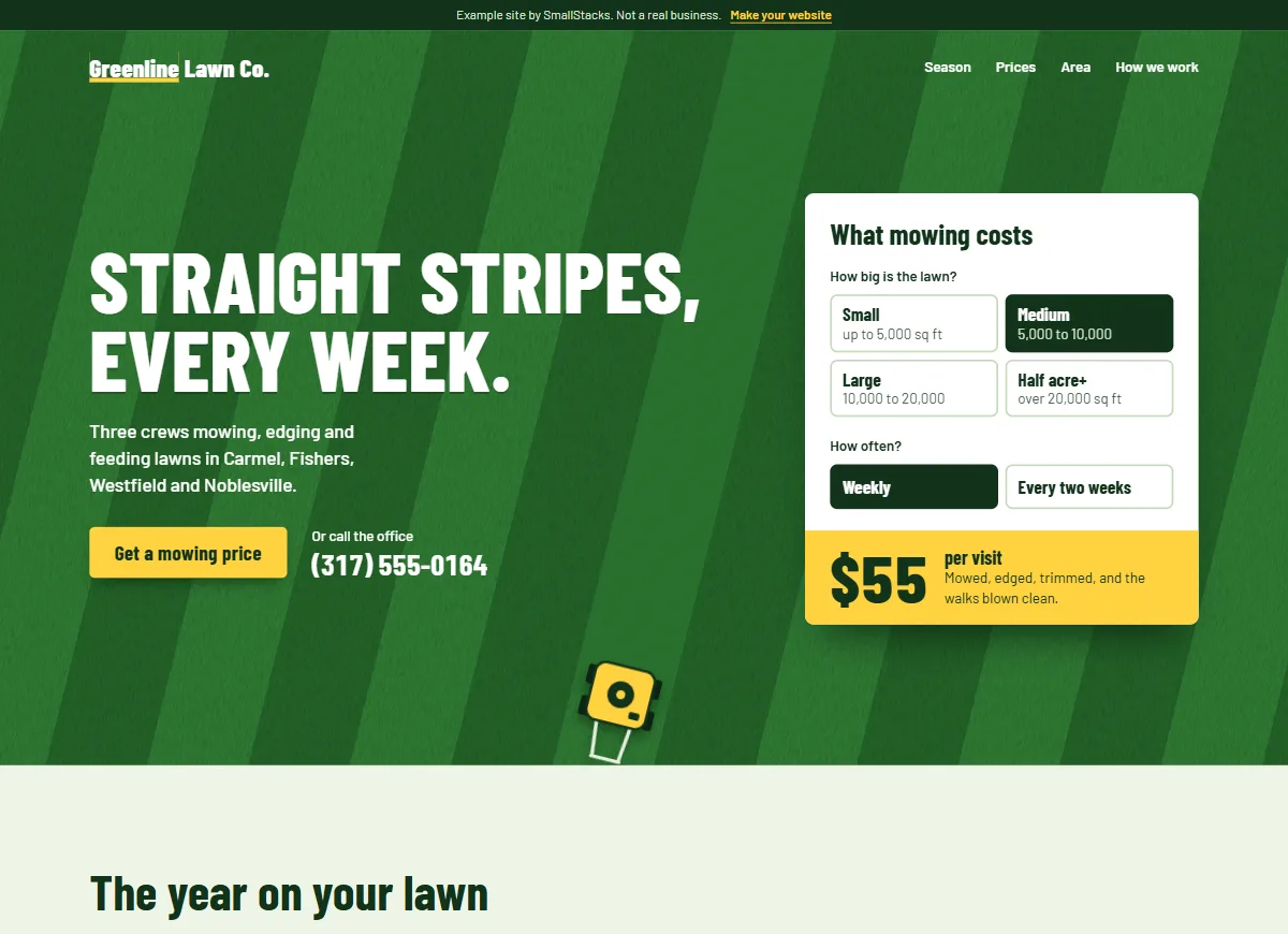 The Greenline Lawn Co. example site